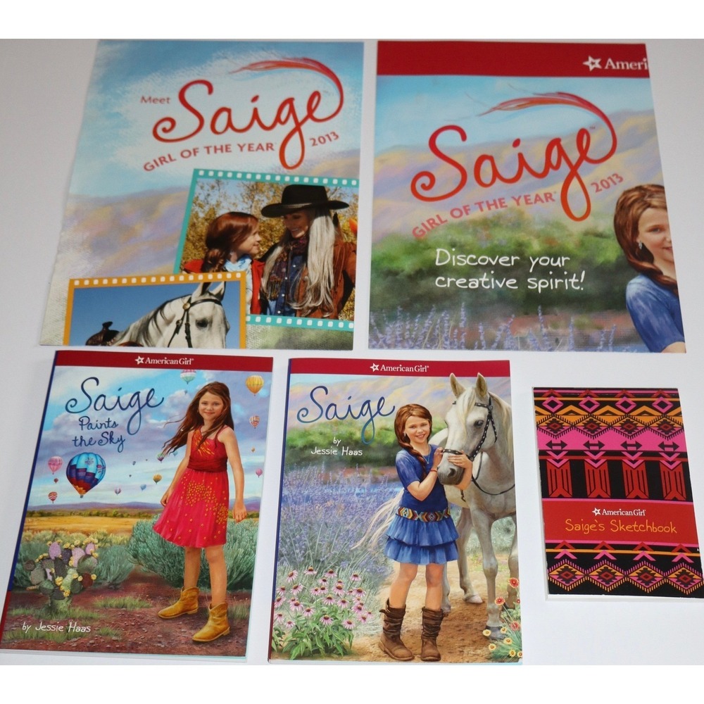 American Girl Doll Girl Year 2013 Saige Wall Posters 18"x 24" & Saige's Books